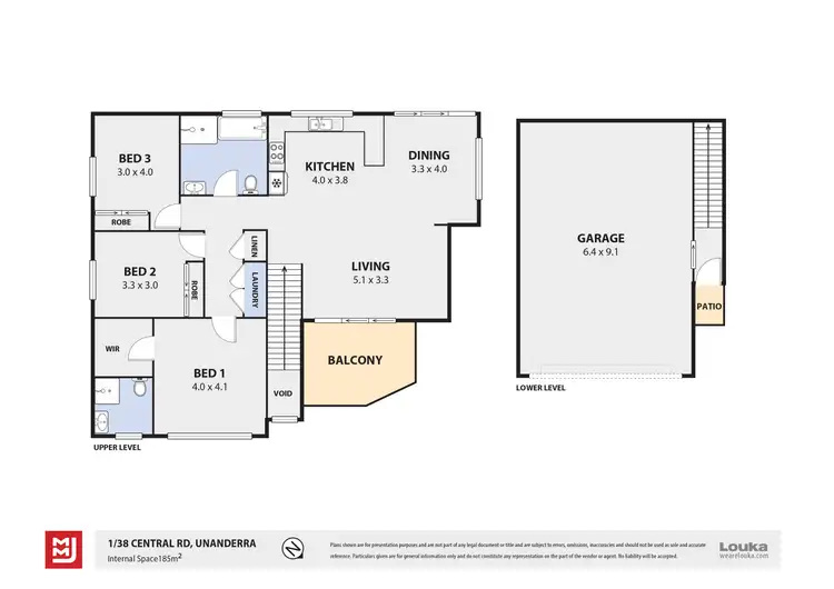 Floorplan of Homely townhouse listing, 1/38 Central Road, Unanderra NSW 2526