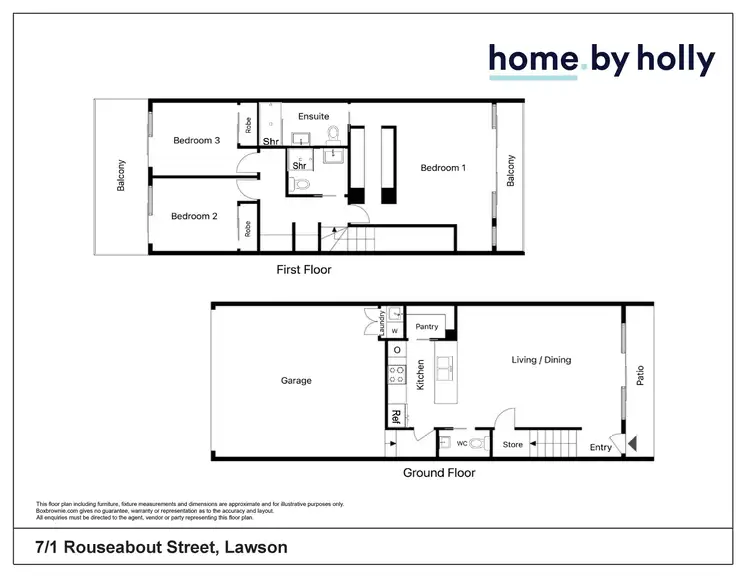 Floorplan of Homely townhouse listing, 7/1 Rouseabout Street, Lawson ACT 2617