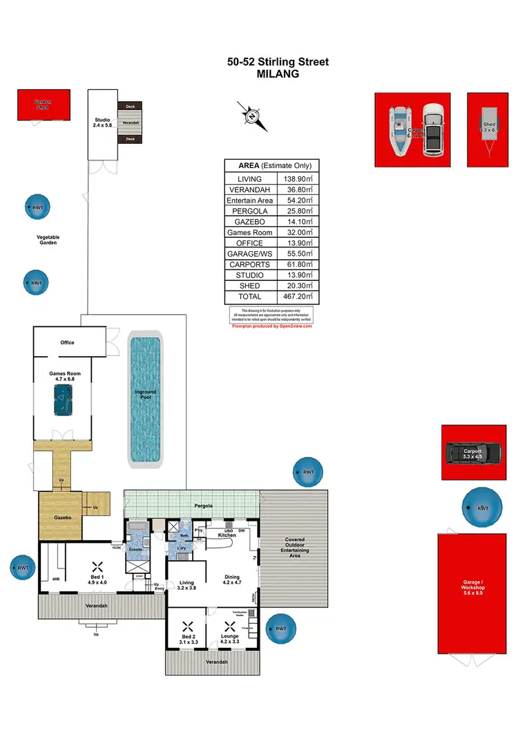 Floorplan of Homely house listing, 50-52 Stirling Street, Milang SA 5256