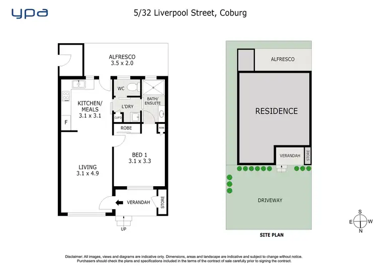 Floorplan of Homely unit listing, 5/32 Liverpool Street, Coburg VIC 3058