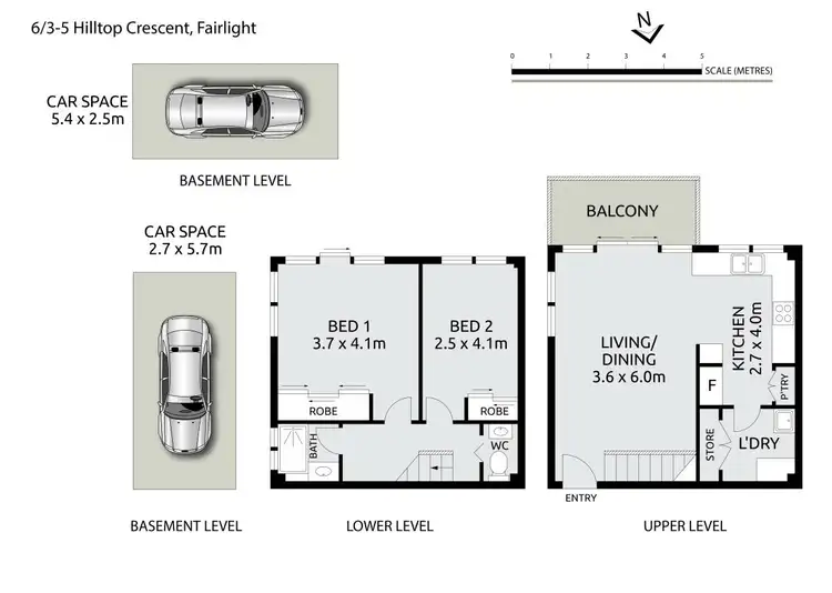 Floorplan of Homely apartment listing, 6/3-5 Hilltop Crescent, Fairlight NSW 2094