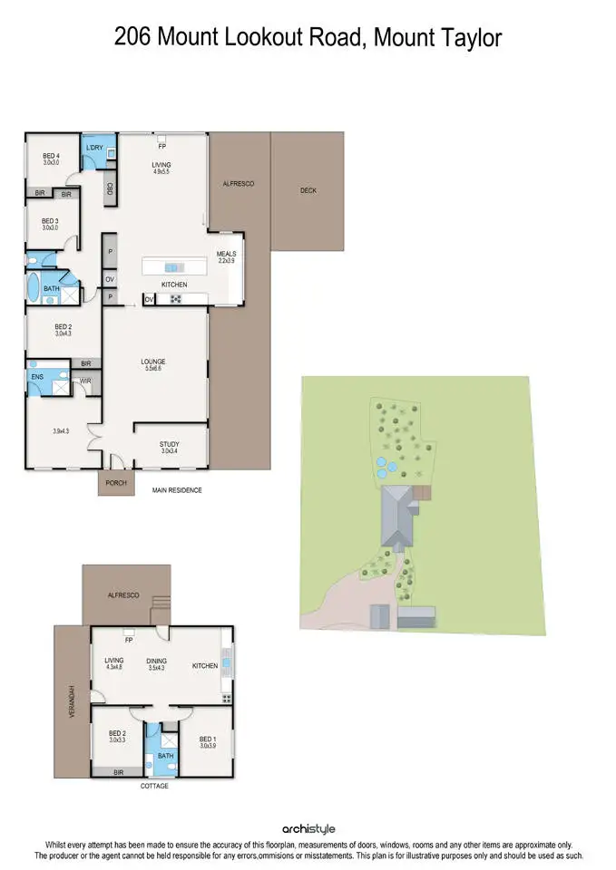 Floorplan of Homely house listing, 206 Mount Lookout Road, Mount Taylor VIC 3875