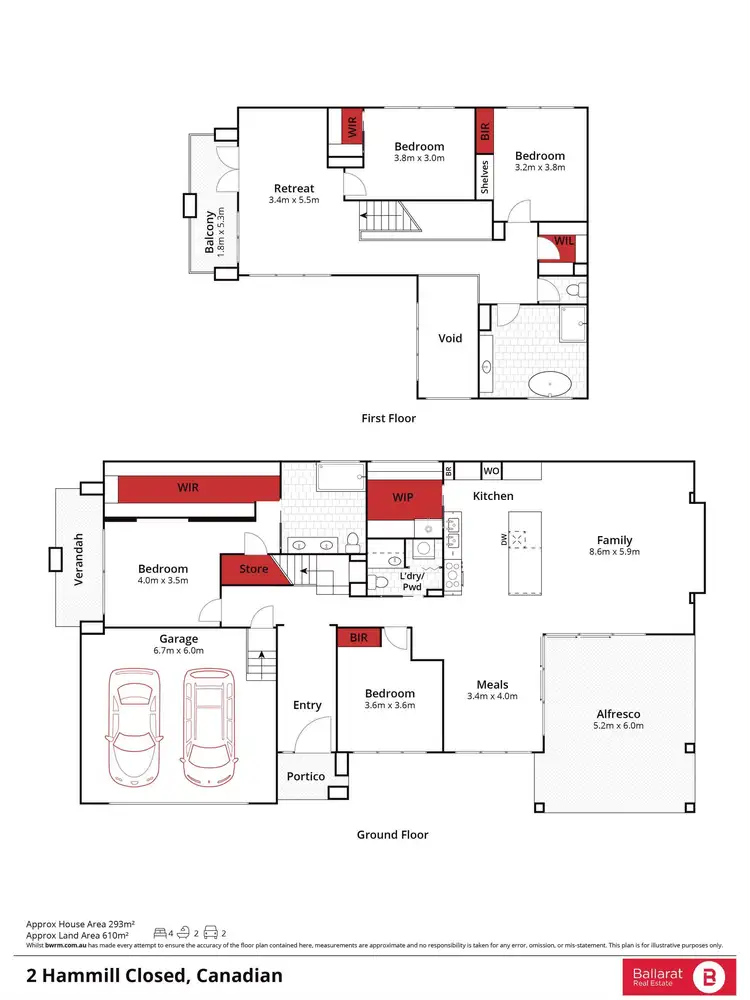 Floorplan of Homely house listing, 2 Hammill Close, Canadian VIC 3350