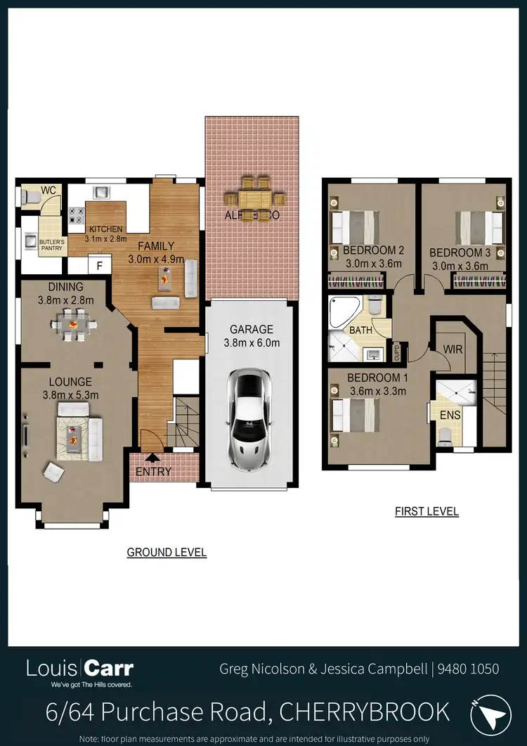 Floorplan of Homely semi-detached listing, 6/64 Purchase Road, Cherrybrook NSW 2126