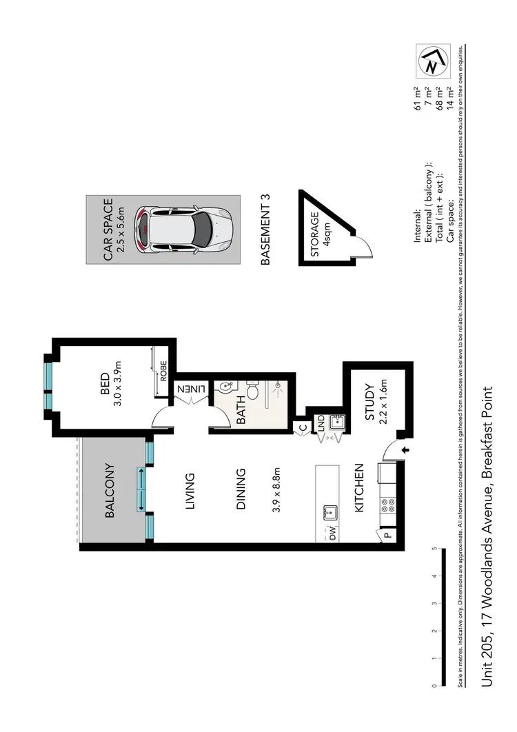 Floorplan of Homely apartment listing, 205/17 Woodlands Avenue, Breakfast Point NSW 2137