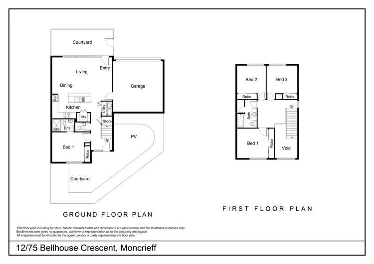 Floorplan of Homely townhouse listing, 12/75 Bellhouse Crescent, Moncrieff ACT 2914