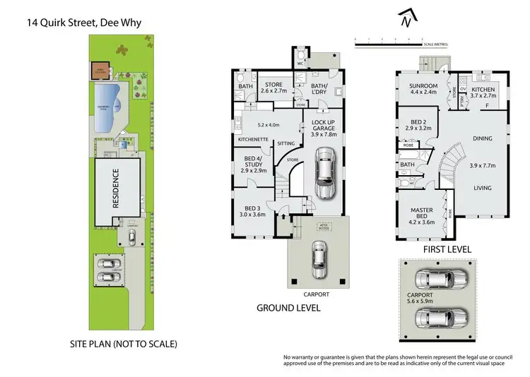 Floorplan of Homely house listing, 14 Quirk Street, Dee Why NSW 2099