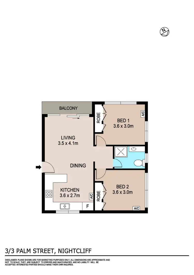Floorplan of Homely unit listing, 3/3 Palm Street, Nightcliff NT 810
