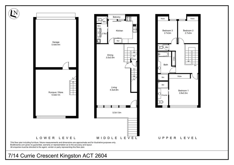Floorplan of Homely townhouse listing, 7/14 Currie Crescent, Kingston ACT 2604