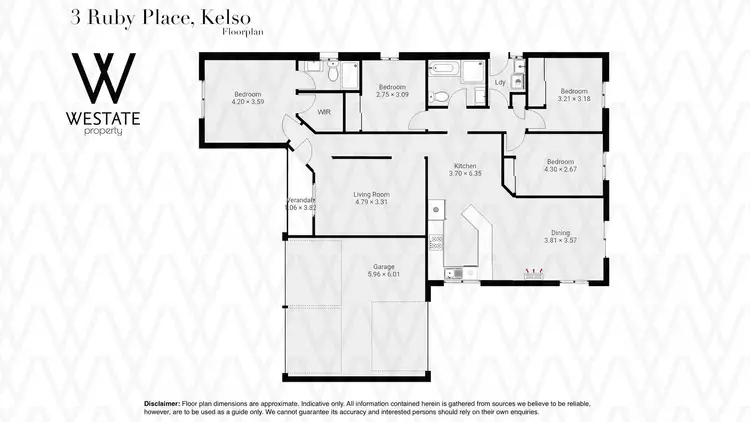 Floorplan of Homely house listing, 3 Ruby Place, Kelso NSW 2795