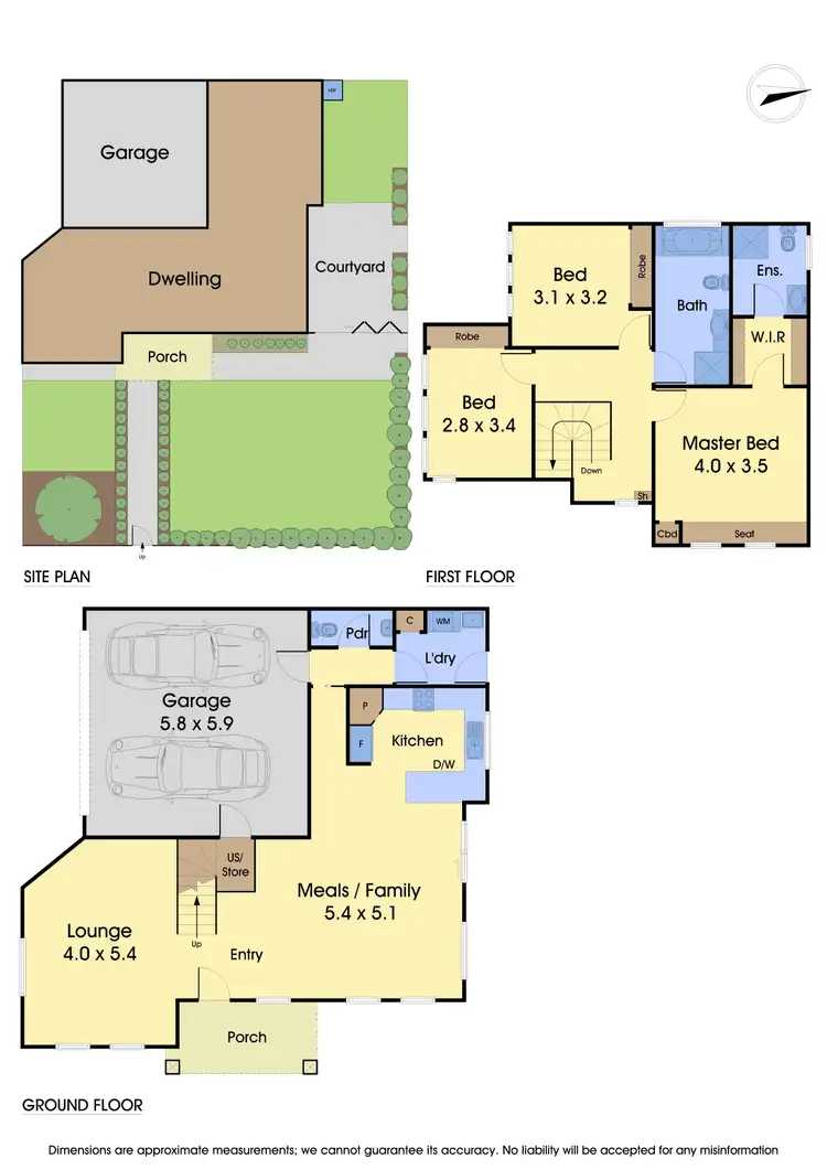 Floorplan of Homely townhouse listing, 1/25 Rayner Street, Altona VIC 3018