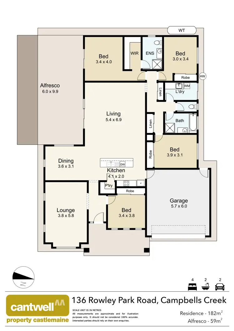 Floorplan of Homely house listing, 136 Rowley Park Road, Campbells Creek VIC 3451