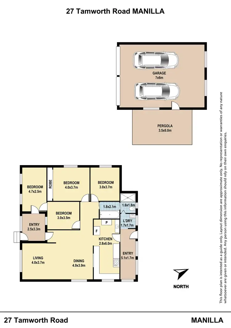 Floorplan of Homely house listing, 27 Tamworth Road, Manilla NSW 2346