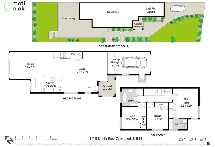 Floorplan of Homely semi-detached listing, 1/15 North East Crescent, Lilli Pilli NSW 2229