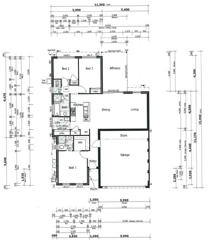 Floorplan of Homely unit listing, 3A Riviera Place, Binningup WA 6233