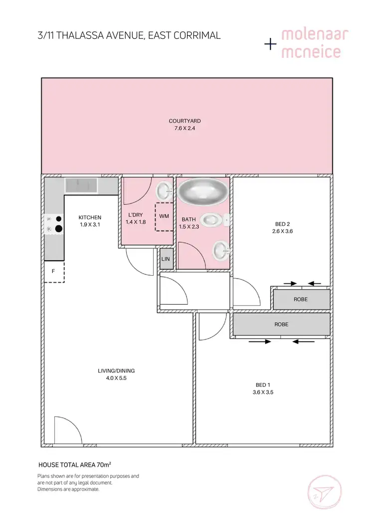 Floorplan of Homely unit listing, 3/11 Thalassa Avenue, East Corrimal NSW 2518