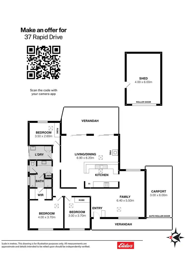 Floorplan of Homely house listing, 37 Rapid Drive, Mccracken SA 5211