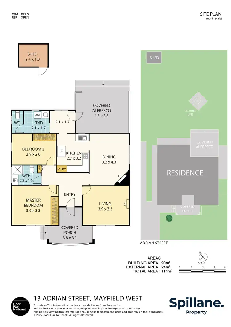Floorplan of Homely house listing, 13 Adrian Street, Mayfield West NSW 2304