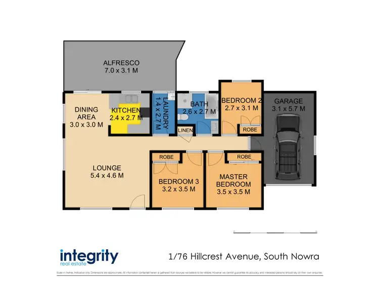 Floorplan of Homely villa listing, 1/76 Hillcrest Avenue, South Nowra NSW 2541