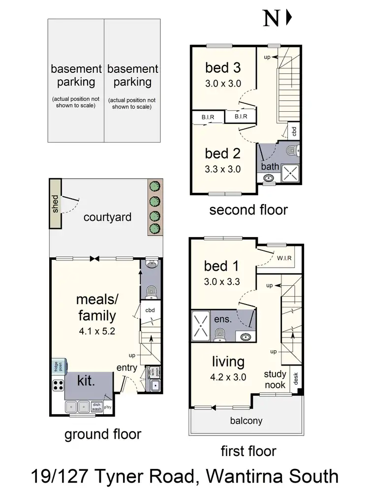 Floorplan of Homely townhouse listing, 19/127 Tyner Road, Wantirna South VIC 3152