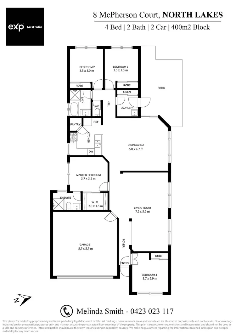 Floorplan of Homely house listing, 8 McPherson Court, North Lakes QLD 4509