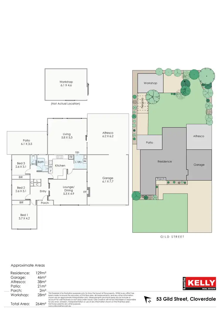 Floorplan of Homely house listing, 53 Gild Street, Cloverdale WA 6105