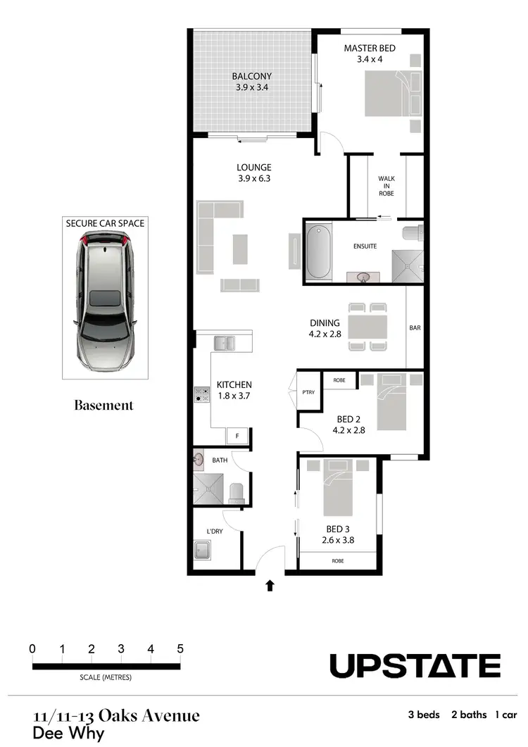 Floorplan of Homely apartment listing, 11/11-13 Oaks Avenue, Dee Why NSW 2099