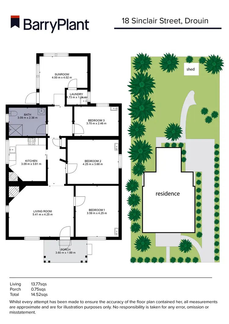 Floorplan of Homely house listing, 18 Sinclair Street, Drouin VIC 3818