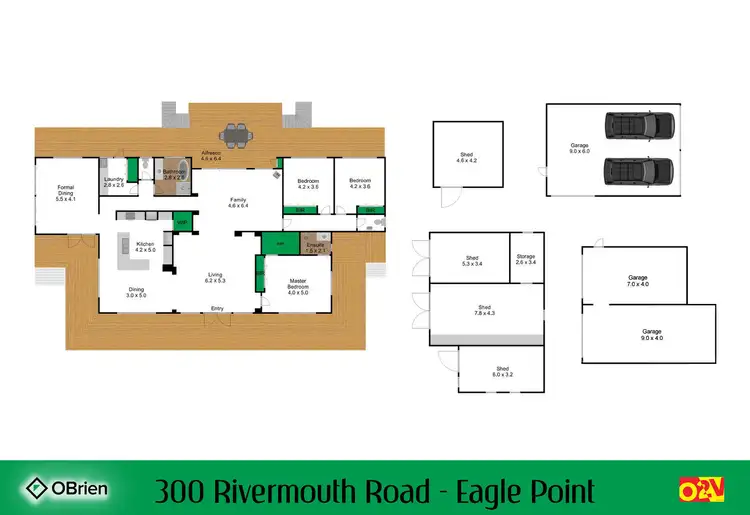 Floorplan of Homely house listing, 300 Rivermouth Road, Eagle Point VIC 3878