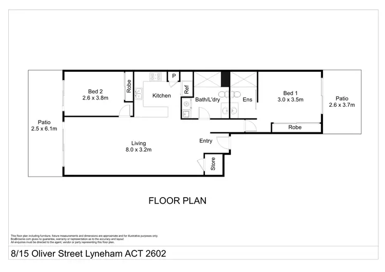 Floorplan of Homely apartment listing, 8/15 Oliver Street, Lyneham ACT 2602