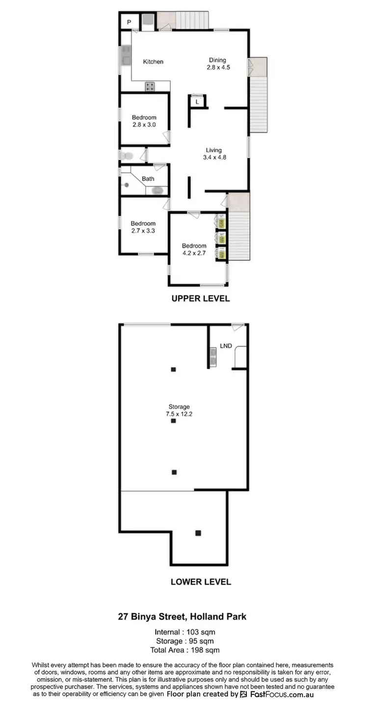 Floorplan of Homely house listing, 27 Binya Street, Holland Park QLD 4121