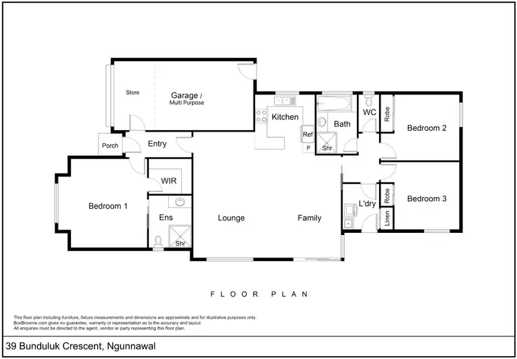 Floorplan of Homely house listing, 39 Bunduluk Crescent, Ngunnawal ACT 2913
