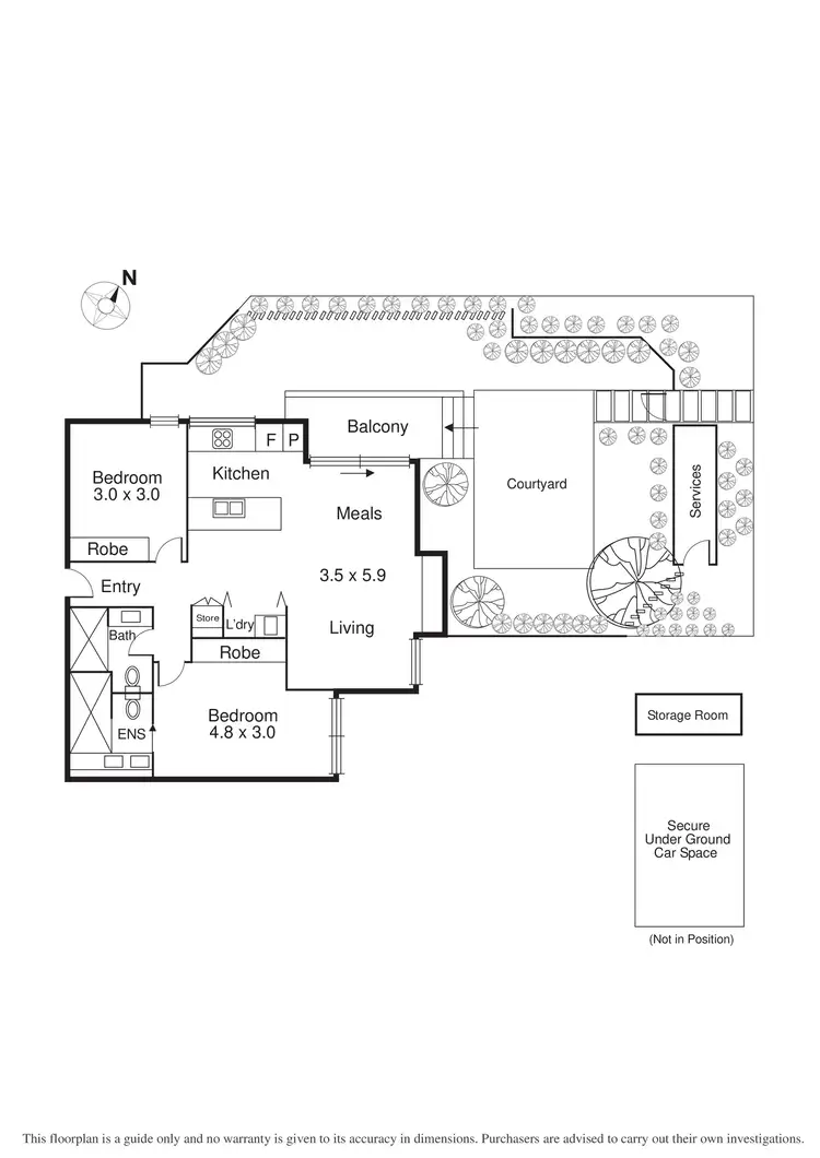 Floorplan of Homely apartment listing, G01/1a Rothesay Avenue, Elwood VIC 3184