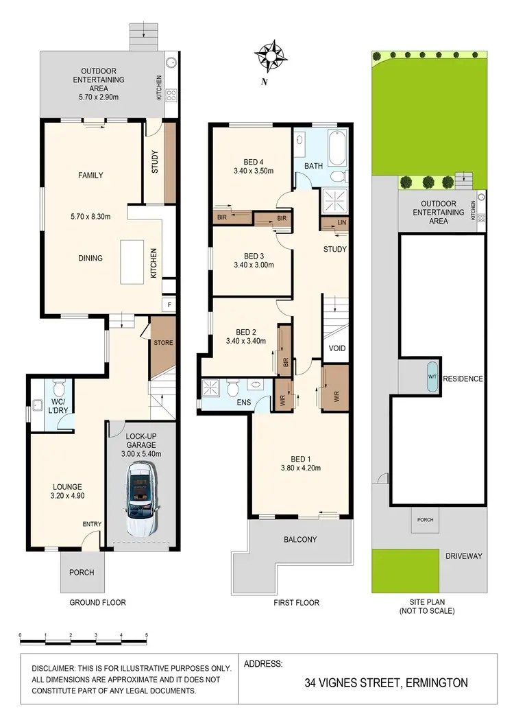 Floorplan of Homely semi-detached listing, 34 Vignes Street, Ermington NSW 2115