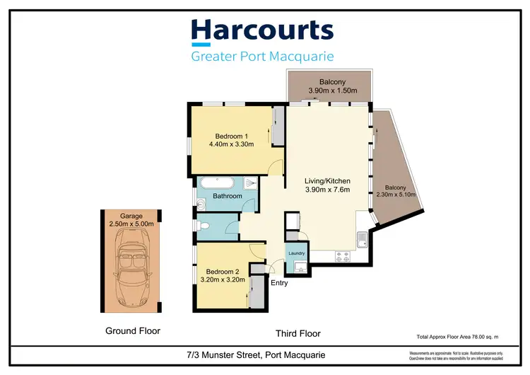 Floorplan of Homely unit listing, Level 3/7/3 Munster Street, Port Macquarie NSW 2444