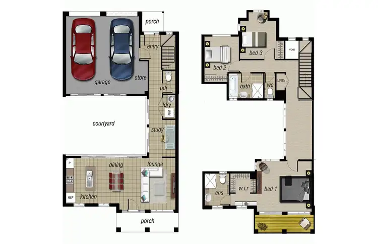 Floorplan of Homely townhouse listing, 2 Saratoga Walk, Epping VIC 3076