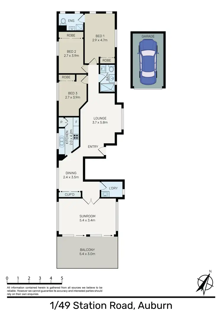 Floorplan of Homely unit listing, 1/49 Station Road, Auburn NSW 2144