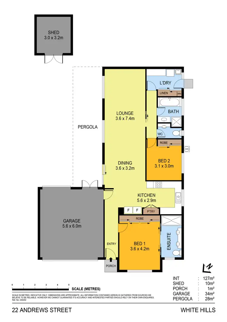 Floorplan of Homely house listing, 22 Andrew Street, White Hills VIC 3550