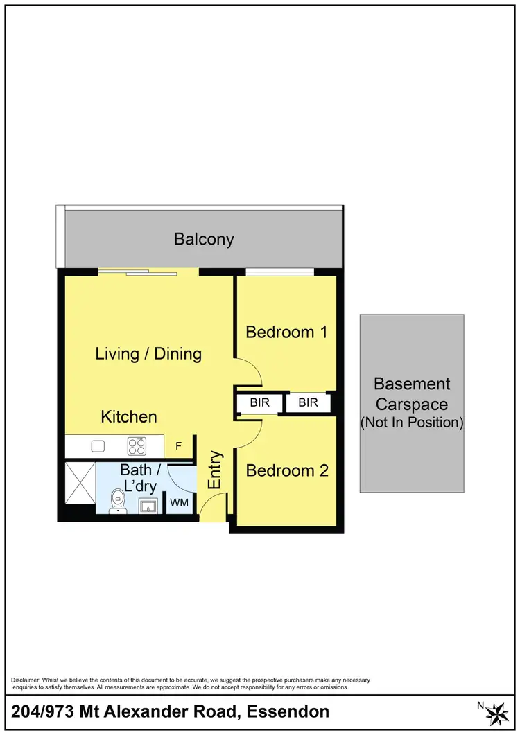 Floorplan of Homely apartment listing, 204/973 Mount Alexander Road, Essendon VIC 3040
