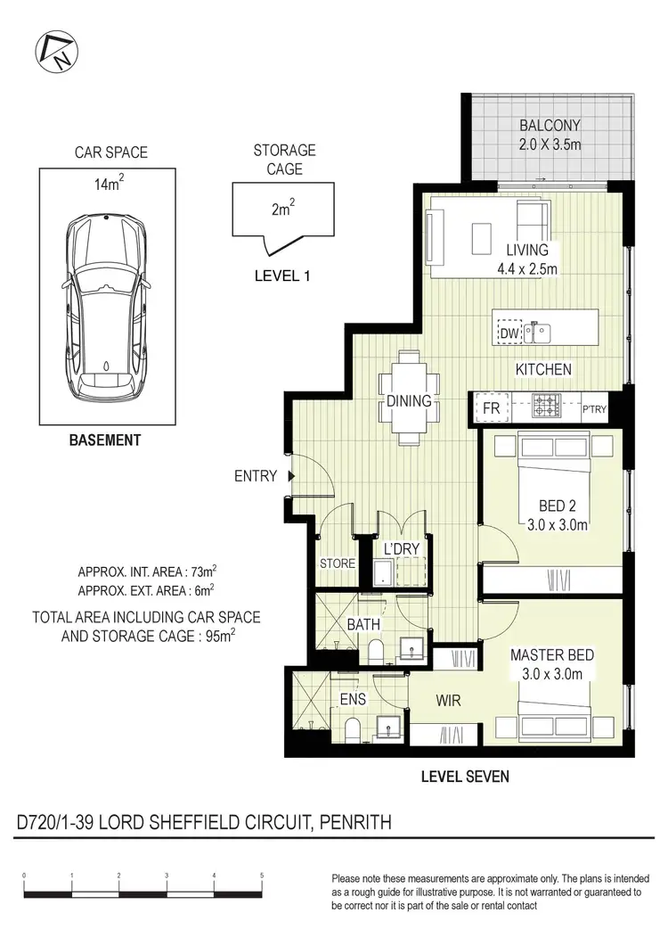 Floorplan of Homely apartment listing, D720/1-39 Lord Sheffield Circuit, Penrith NSW 2750