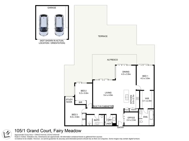 Floorplan of Homely apartment listing, 105/1 Grand Court, Fairy Meadow NSW 2519