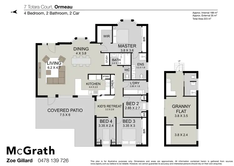 Floorplan of Homely house listing, 7 Totara Court, Ormeau QLD 4208