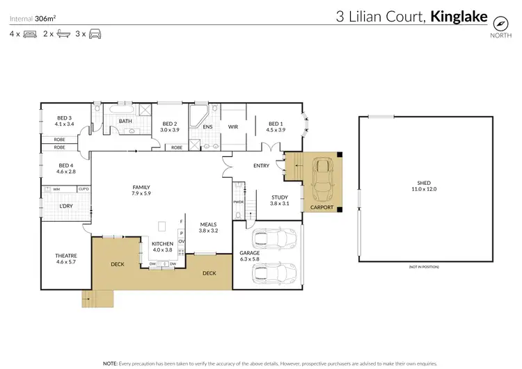 Floorplan of Homely house listing, 3 Lilian Court, Kinglake VIC 3763