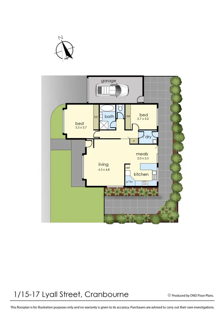 Floorplan of Homely unit listing, 1/15-17 Lyall Street, Cranbourne VIC 3977