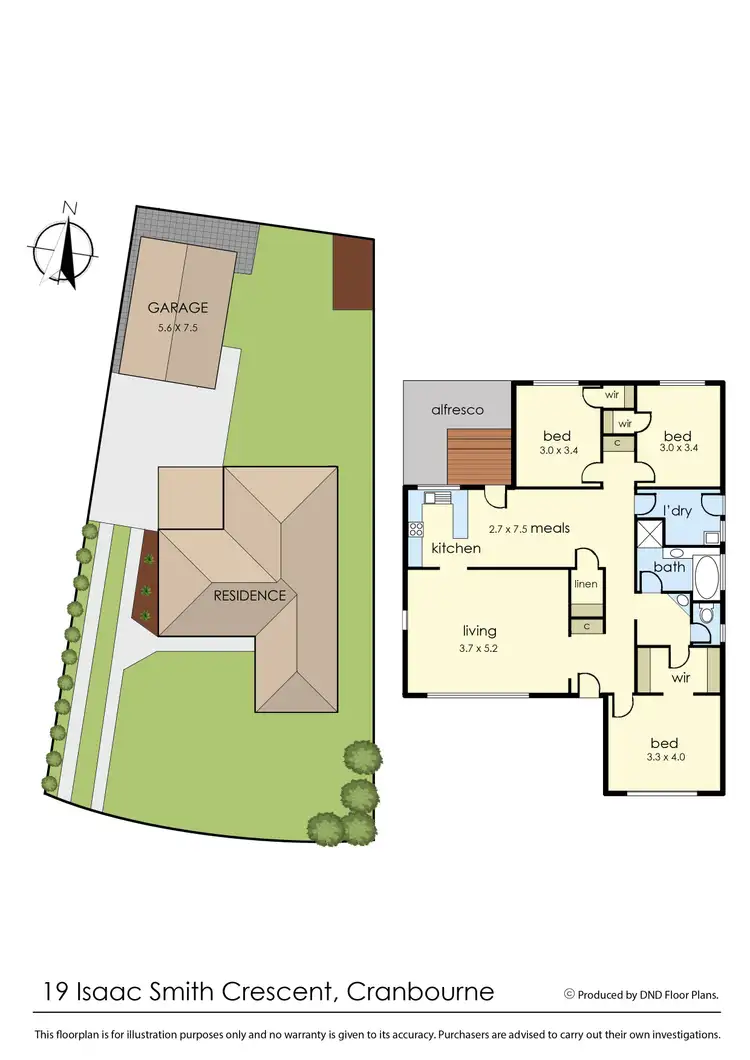 Floorplan of Homely house listing, 19 Isaac Smith Crescent, Cranbourne VIC 3977