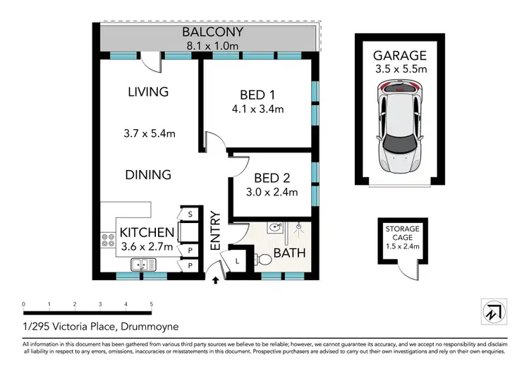 Floorplan of Homely apartment listing, 1/295 Victoria Place, Drummoyne NSW 2047