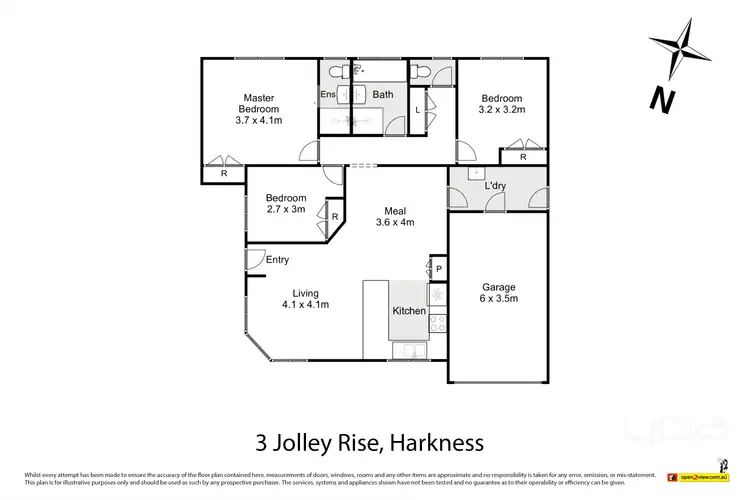 Floorplan of Homely house listing, 3 Jolley Rise, Harkness VIC 3337