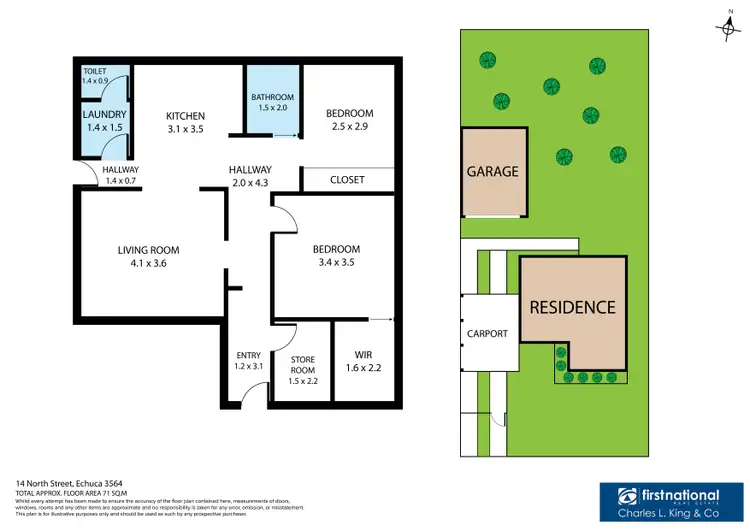 Floorplan of Homely house listing, 14 North Street, Echuca VIC 3564