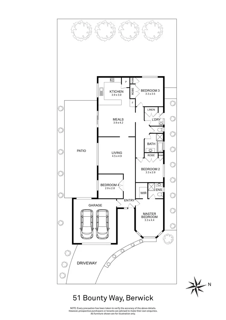 Floorplan of Homely house listing, 51 Bounty Way, Berwick VIC 3806