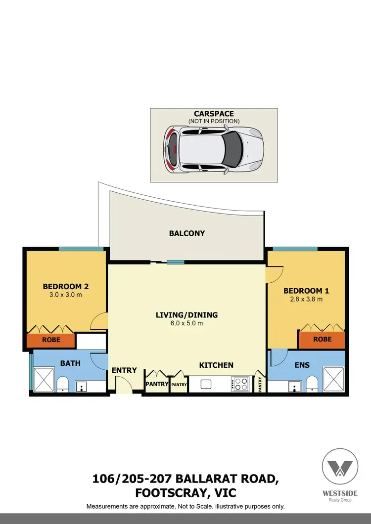 Floorplan of Homely apartment listing, 106/205-207 Ballarat Road, Footscray VIC 3011